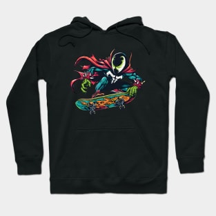 Revel in Rebellion: Whimsical Anti-Hero Skateboard Art Prints for an Edgy and Modern Ride! Hoodie